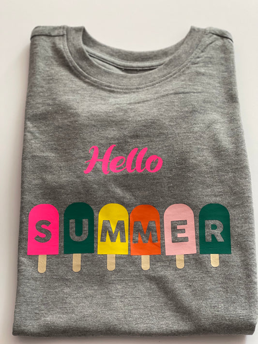 Hello Summer Popsicles - Unisex Short Sleeve T-shirt