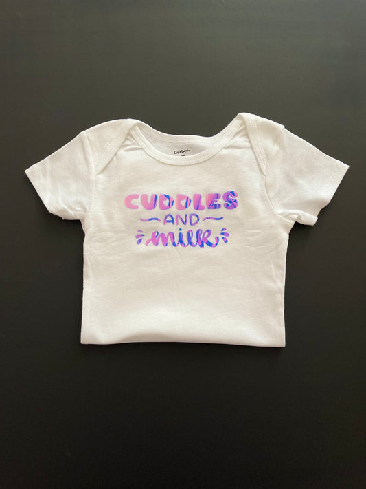 Cuddles and Milk -Unisex baby bodysuit